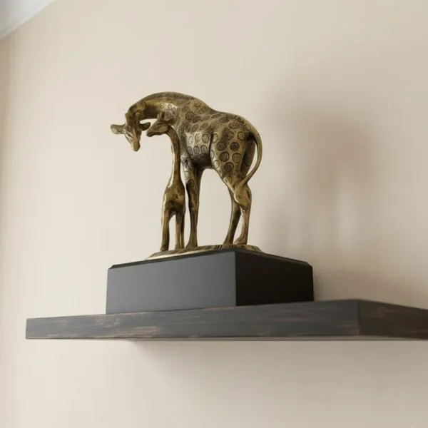 Golden_Antique_Metal_Giraffe_Animal_Statue_Pair_-_Sculpture_For_Home_Office_Cafe_Hotel_Decor_-_2.435_Kg_-_H_34_Cm,_L_24_Cm,_B_17_Cm_-_Decorative_Gift_Item