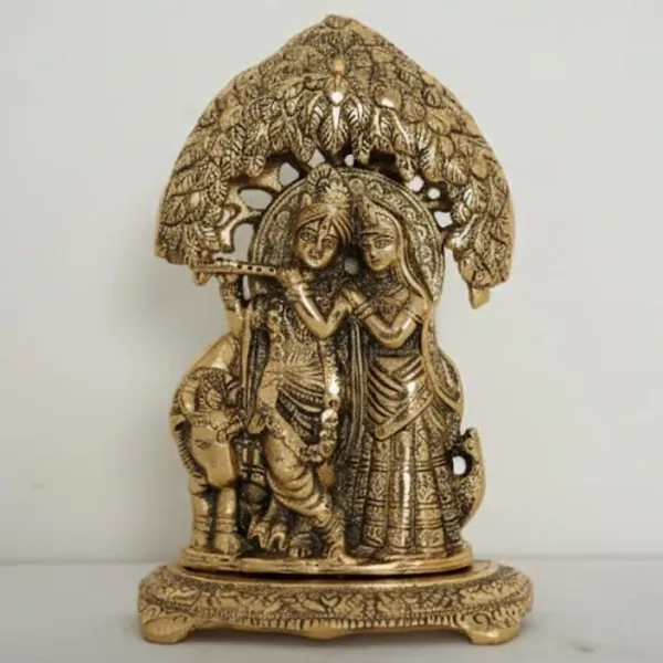 Golden_Radha_Krishna_With_Cow_Standing_Under_Tree_-_0.550_Kg_-_H_21_Cm,_L_14_Cm,_B_5.5_Cm_-_Metal_Home_Decor_&_Gifts_Playing_Flute_Religious_Figure