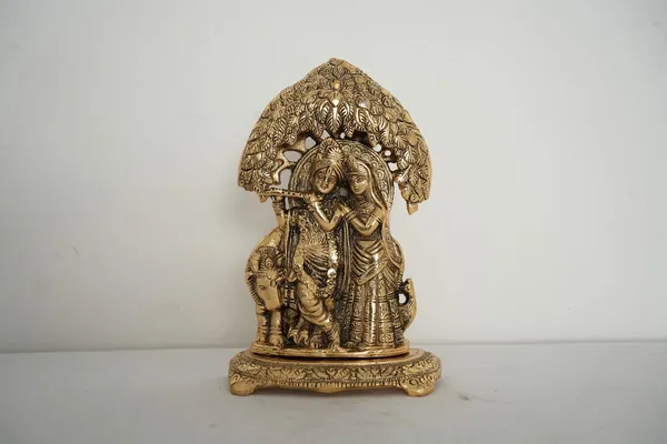Golden_Radha_Krishna_With_Cow_Standing_Under_Tree_-_0.550_Kg_-_H_21_Cm,_L_14_Cm,_B_5.5_Cm_-_Metal_Home_Decor_&_Gifts_Playing_Flute_Religious_Figure