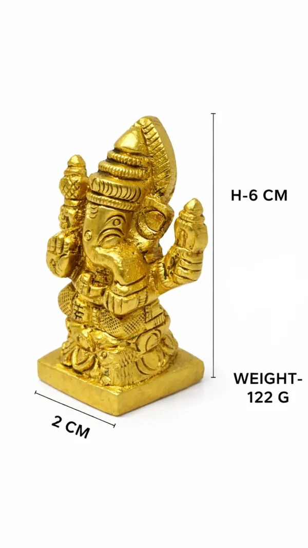 Mini_Brass_Lord_Ganesha_Idol_–_Golden_Finish_(6_cm)_||_Weight-122g