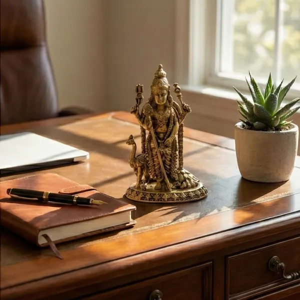 RahaDecor_Small_Lord_Murugan_Statue_Kartikeya_Statue_8_cm_Premium_Brass_for_CAR_Dashboard_Ideas_Son_of_Shiva_Sculpture_for_Home_and_Temple_Murti_Pooja_Idol_A_Great_Religious_Gift_Item_by_SPRITUAL_Arts