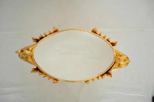 Golden_Double_Peacock_Brass_Serving_Tray,_Decorative_Multipurpose,_Antique_Finish,_30X30X17_Cm,_Traditional_Style,_For_Snacks_And_Fruits