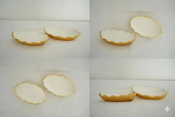White_&_Gold_Metal_Snack_Serving_Tray_Pack_Of_2_Decorative_Multipurpose_Platter_For_Snacks,_Dry_Fruits,_Sweets_Dining_Table_&_Kitchenware_Serveware_(17Cm_X_10Cm,_450G)