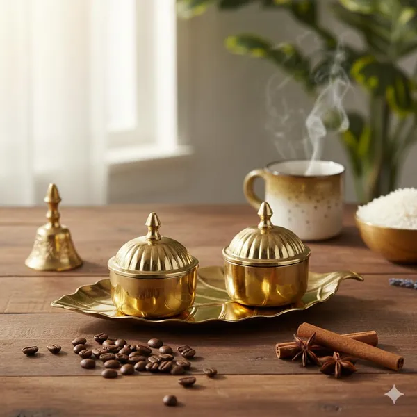 Golden_Decorative_Spice_Container_Set_With_Leaf_Tray,_Brass_Kumkum_Boxes_For_Pooja,_2_Containers