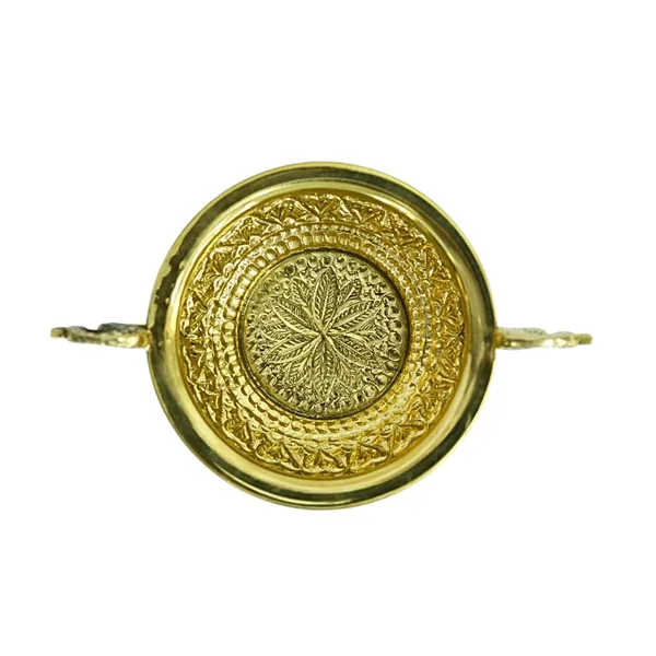 Golden_Brass_Urli_With_Peacock_Handles_Handcrafted_Embossed_Decorative_Bowl_For_Home_Decor,_Mandir,_Pooja_Room,_Weddings_&_Festive_Decoration_23Cm_Width,_6.5Cm_Height,_365G