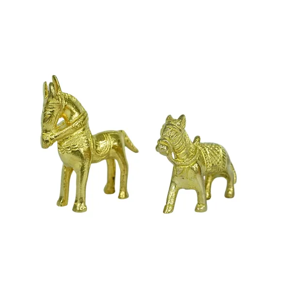 Golden_Handcrafted_Brass_Horse_Figurines_For_Home_&_Office_Decor