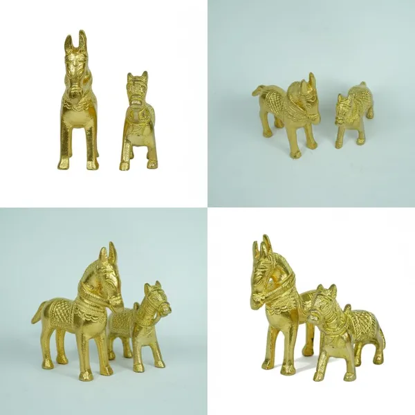 Golden_Handcrafted_Brass_Horse_Figurines_For_Home_&_Office_Decor