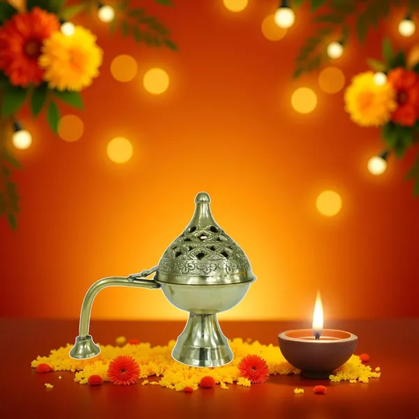 Golden_Brass_Dhoop_Dani_With_Handle,_Traditional_Sambrani_Burner_&_Incense_Holder_For_Puja,_Meditation_&_Home_Fragrance,_Decorative_Brass_Loban_Dani_With_Carved_Lid