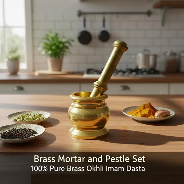 Golden_Solid_Brass_Mortar_And_Pestle_Set,_Handcrafted_Khal_Dasta_Okhli_For_Spices