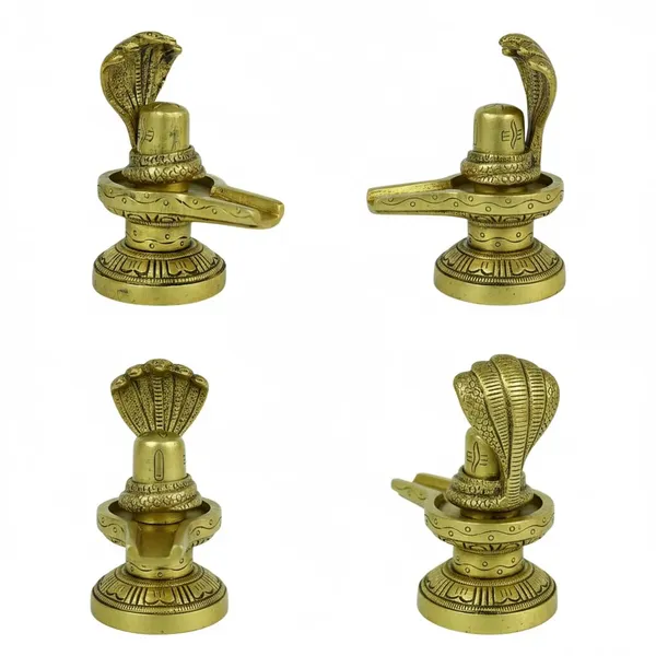 Golden_Handcrafted_Brass_Shivling_With_Snake_Idol_Lord_Shiva_Lingam_For_Pooja_&_Home_Decor_||_540g