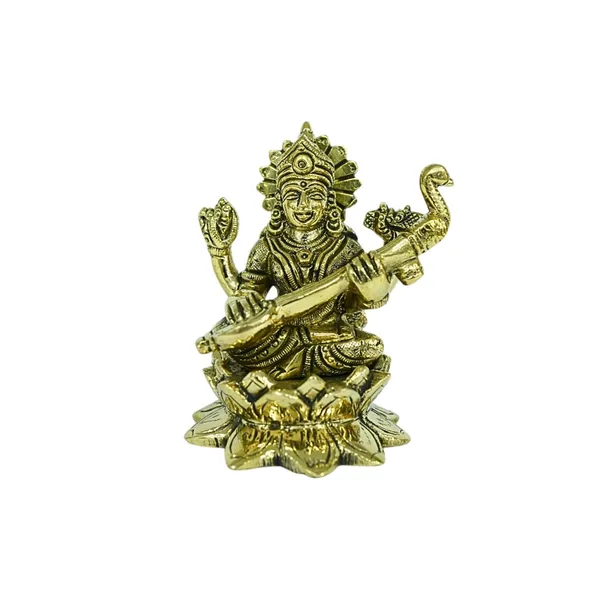 Golden_Maa_Saraswati_Brass_Statue,_Religious_Idol,_Goddess_Figurine,_Brass_,_Traditional,_Temple_Decor,_Handcrafted,_11Cm_X_8Cm,_For_Home_Mandir,_Study_Room