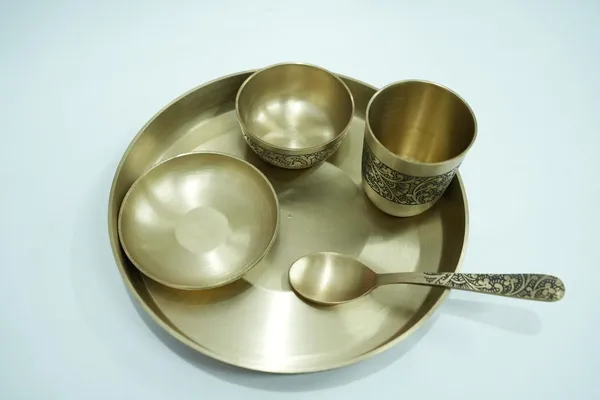 Golden_Brass_Thali_Set_5-Piece_Solid_Dinner_Set_Matte_Finish