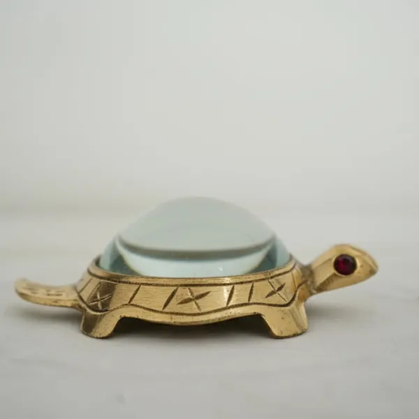 Golden_Brass_small_Tortoise_With_Shree_Yantra_Vastu_Showpiece|_H-3cm,_L-9cm,_W-7cm_112G