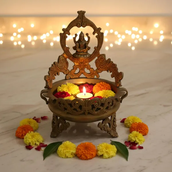 Golden_Brass_Urli_With_Lakshmi_Idol_Handcrafted_Traditional_Decorative_Bowl_For_Home_Decor,_Mandir,_Pooja,_Weddings_&_Festive_Decoration_17_Cm_Dia_X_23Cm_X_30Cm_H,_3285G