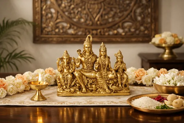 Rahadecor_Brass_Shiv_Parivar_Idol_|_Bholenath_Shankar_Bhagwan_Family_Murti_for_Home_Temple_|_Statue_for_Pooja_Room_|_Idol_for_Worship,_Vastu_and_Gift_(Height_11_cm)_(weight-400g)