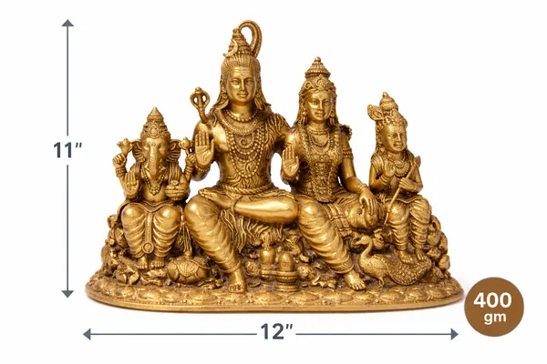 Rahadecor_Brass_Shiv_Parivar_Idol_|_Bholenath_Shankar_Bhagwan_Family_Murti_for_Home_Temple_|_Statue_for_Pooja_Room_|_Idol_for_Worship,_Vastu_and_Gift_(Height_11_cm)_(weight-400g)