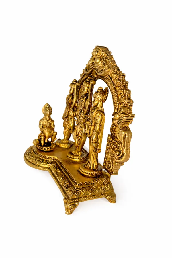Rahadecor_Handcrafted_Brass_Ram_Darbar_(Rama,Sita,Laxman,Hanuman)_Murti_Idol_Statue_Sculpture_Decorative_Showpiece_-_13_cm_400grams