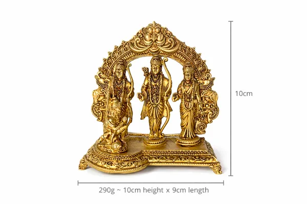 Rahadecor_Handcrafted_Brass_Ram_Darbar_(Rama,Sita,Laxman,Hanuman)_Murti_Idol_Statue_Sculpture_Decorative_Showpiece_-_13_cm_400grams