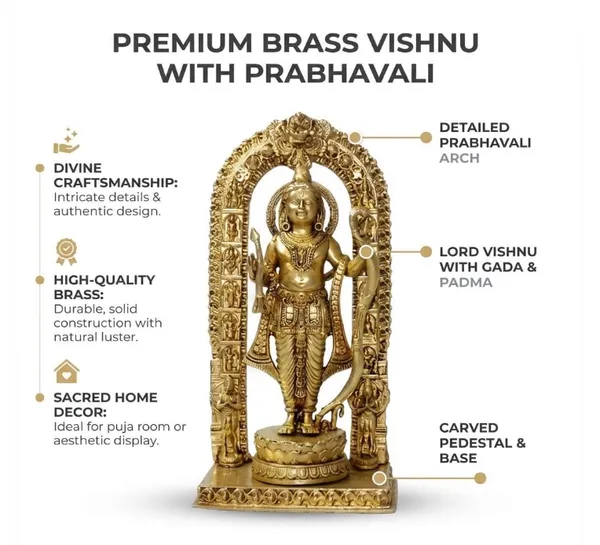 Rahadecor_100%_Pure_Brass(Intricate)_Ram_Lalla_Idol_|_Ram_Lala_Murti_|_Shri_Ramlala_Statue_|_Ram_God_for_Car_Dashboard,_Home,_Pooja_Temple,_Gift_|_Lord_Rama_Idol_|_Sri_Ramlalla_(320_GMS_H-15_cm)