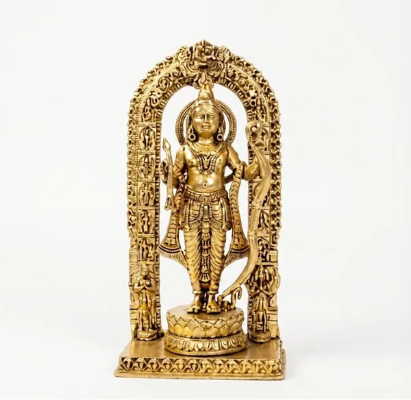 Rahadecor_100%_Pure_Brass(Intricate)_Ram_Lalla_Idol_|_Ram_Lala_Murti_|_Shri_Ramlala_Statue_|_Ram_God_for_Car_Dashboard,_Home,_Pooja_Temple,_Gift_|_Lord_Rama_Idol_|_Sri_Ramlalla_(320_GMS_H-15_cm)