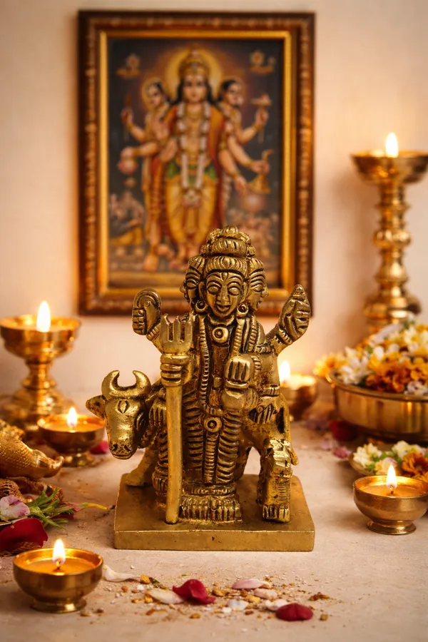 Divine_Dattatreya_Brass_Idol_with_Cow_&_Dog_||_7cm_Sacred_Statue_||Weight-210g