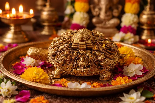 Rahadecor_Vastu_Ashtalakshmi_Tortoise_Idol_for_Wealth_Prosperity_&_Spiritual_Home_Decor_-_10cm_(4in)_L