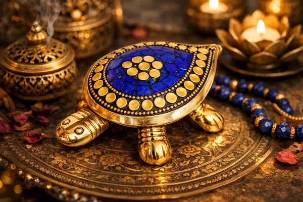 Handcrafted_Brass_Blue_Turtle_Trinket_Box_with_Turquoise_Inlay_|_H-4cm,L-11cm_weight-110g