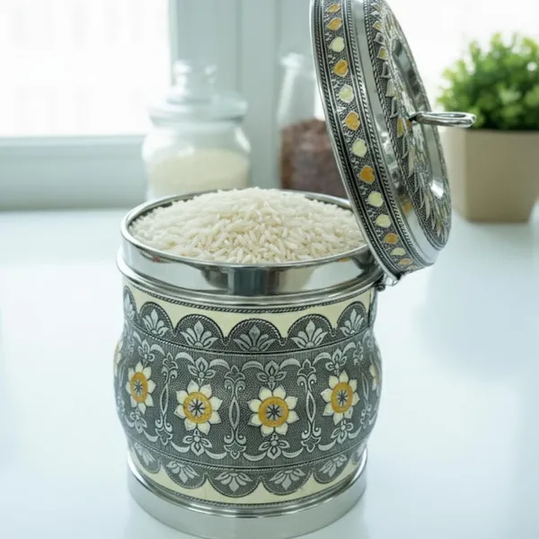 Golden_Embossed_Design_Brass_Container_For_Kitchen_Storage_Multipurpose_Box_With_Lid_(H-20Cm,_Dia-18Cm)