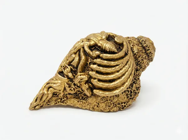 Rahadecor_Ganesha_Carving_Brass_Shankh_Showpiece,_Attractive_Brass_Conch_for_Temple/Home,_Shankh_for_Pooja,_Mandir_Decorations_Items,_Standard,_Pack_of_1