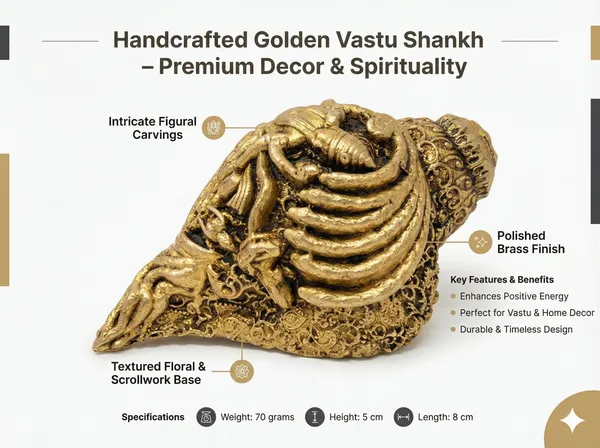 Rahadecor_Ganesha_Carving_Brass_Shankh_Showpiece,_Attractive_Brass_Conch_for_Temple/Home,_Shankh_for_Pooja,_Mandir_Decorations_Items,_Standard,_Pack_of_1
