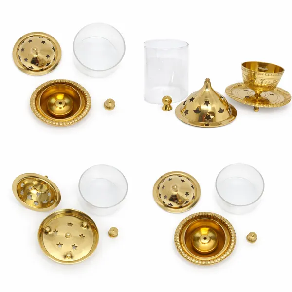 Akhand_Diya_crafted_from_pure_brass_and_clear_glass_||_Height-10cm,_Diameter-5cm,_Weight-110g