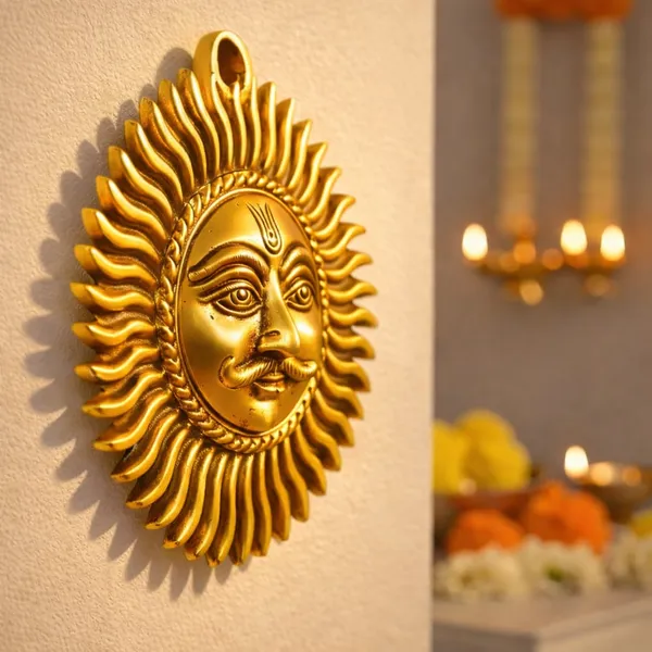Golden_Brass_Surya_Dev_Wall_Hanging_Sun_Face_Statue_-_250g_-_D_7.6_Cm_-_Puja_Vastu_Figurine_For_Positivity_Home_Entrance_And_Office_Decor_Surya_Bhagwan