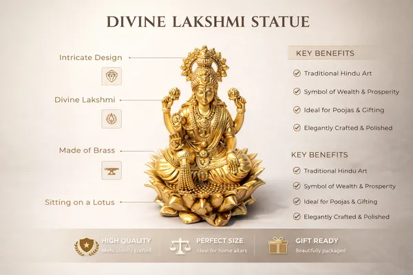 Rahadecor_Lakshmi_Devi_Idol_Statue_for_Temple_Puja_Room_&_Diwali_Decoration_Gifts_||__Height-7cm_(2.8in)_Diametere-5cm,_Weight-100g