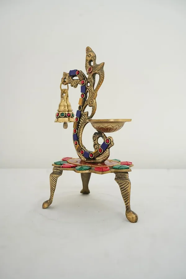 Golden_Meenakari_Aarti_Multicolor_Stonework_With_Diya_Stand_And_Bell_Ghanti_Diwali_Decoration_Pooja_Puja_(H-23Cm,_W-13Cm,_636G)