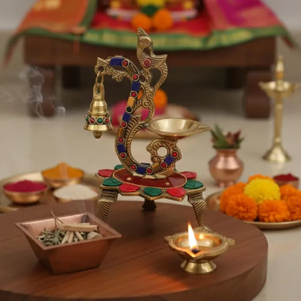 Golden_Meenakari_Aarti_Multicolor_Stonework_With_Diya_Stand_And_Bell_Ghanti_Diwali_Decoration_Pooja_Puja_(H-23Cm,_W-13Cm,_636G)
