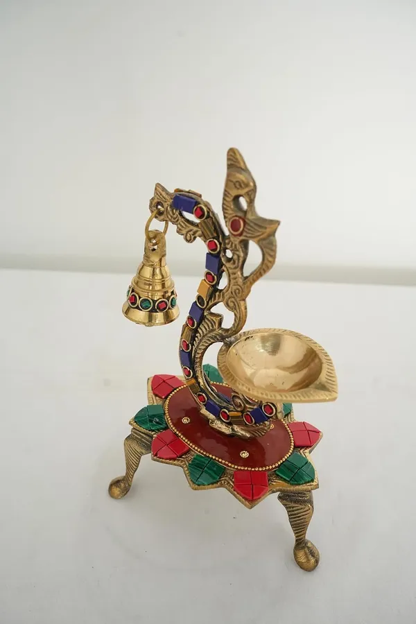 Golden_Meenakari_Aarti_Multicolor_Stonework_With_Diya_Stand_And_Bell_Ghanti_Diwali_Decoration_Pooja_Puja_(H-23Cm,_W-13Cm,_636G)
