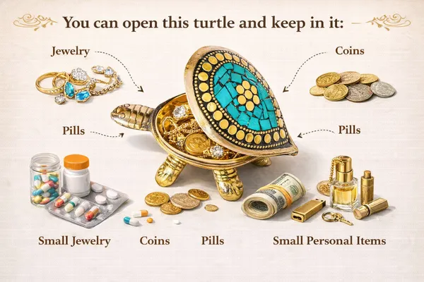 Handcrafted_Brass_Green_Turtle_Trinket_Box_with_Turquoise_Inlay_|_H-4cm,L-7cm,_Weight-110g