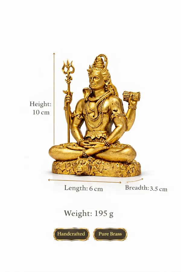 Handcrafted_Pure_Brass_Lord_Shiva_Idol_||_Height:_10_cm__Length:_6_cm__Breadth:_3.5_cm__Weight:_195_grams
