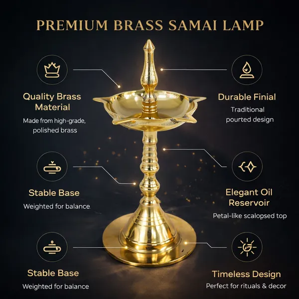 Golden_Handcrafted_Brass_Oil_Lamp_On_Stand_Traditional_Pooja_Deepam_Diya_For_Home_&_Temple