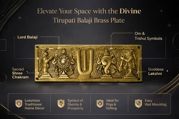 Rahadecor_Brass_Tirupati_Balaji_Shankh_Chakra_Namah_Wall_&_Door_Plate_-_Gold_Plated_Vastu_Symbol