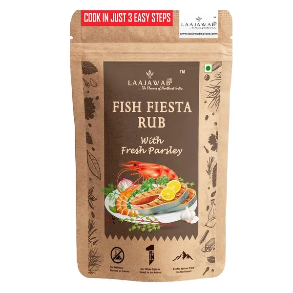 India'S_First_All-In-One_Natural_Fish_&_Prawn_Masala_Marinade_For_Delicious_&_Superfast_Cooking_Robust_Blend_Of_Parsley,Yellow_Mustard,Lemon_&_Black_Pepper,130_Gram