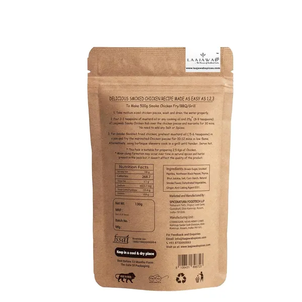 Smoky_Chicken_Marinade_Rub_With_Robust_Blend_Of_Smoked_Paprika,_Garlic,_Onion,_Thyme_&_Red_Chilli_Make_Delicious_Bbq_Chicken_In_3_Easy_Steps,_Get_Smoke_Flavor_In_Chicken_Instantly,_130_Gram