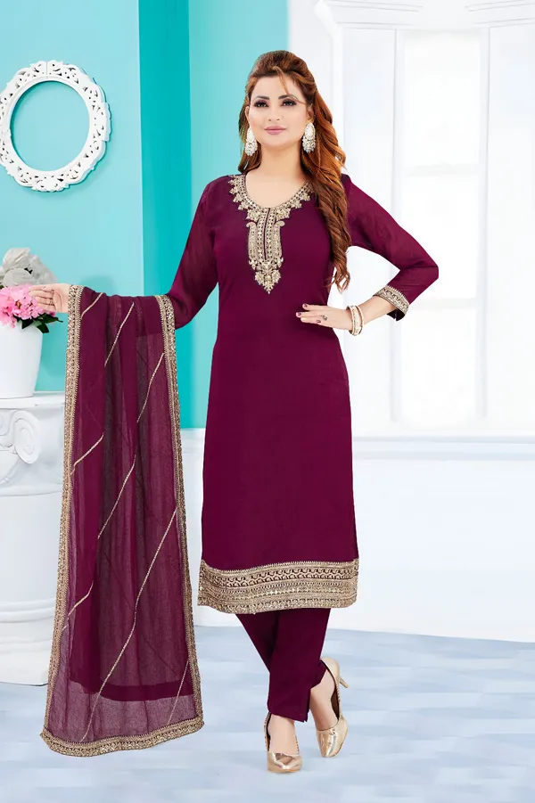 Wine_Cotton_Salwar_Suit_For_Women
