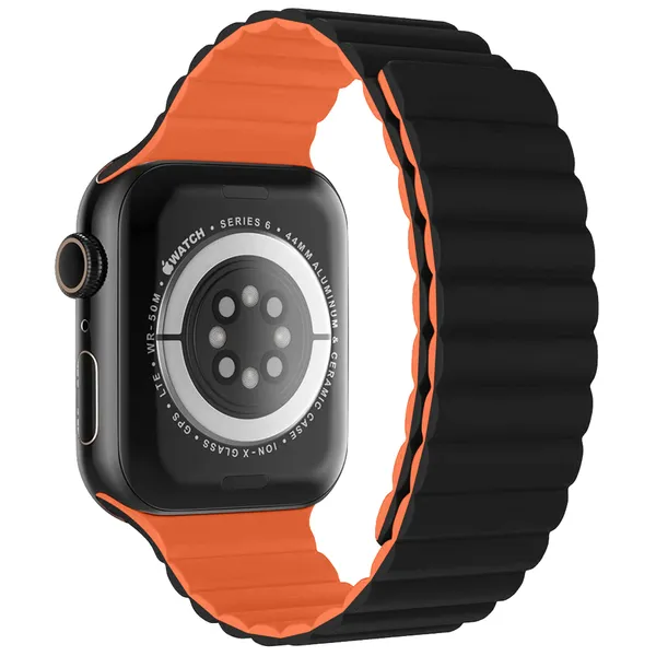 Orange-Black_Unisex_Magnetic_Strap_For_Iwatch
