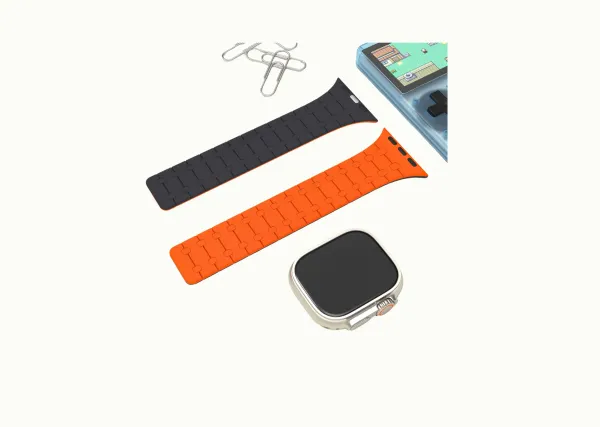 Orange-Black_Unisex_Magnetic_Strap_For_Iwatch