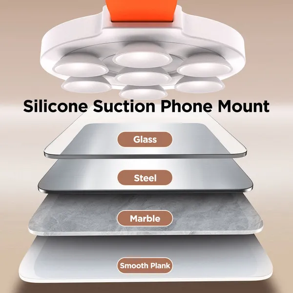 Octopus_Silicone_Suction_Cup_Phone_Mount,_Compatible_With_Mag-Safe_|_Silver-Orange