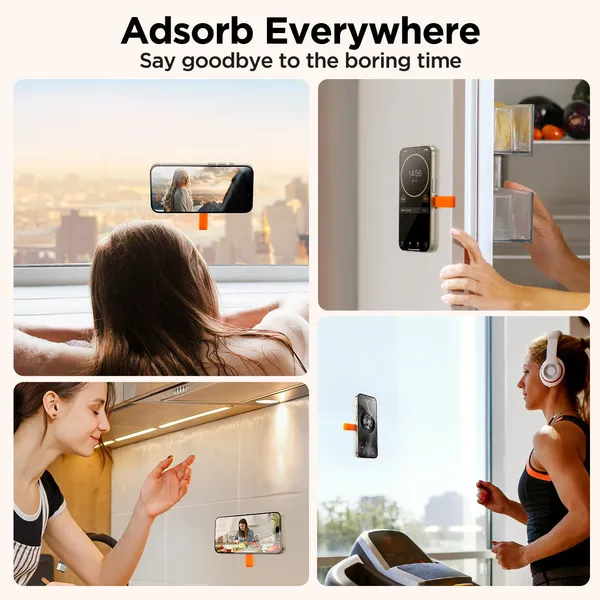 Octopus_Silicone_Suction_Cup_Phone_Mount,_Compatible_With_Mag-Safe_|_Silver-Orange