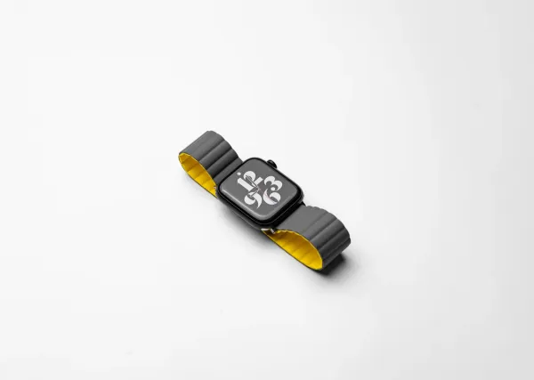 Yellow-Grey_Unisex_Magnetic_Strap_For_Iwatch