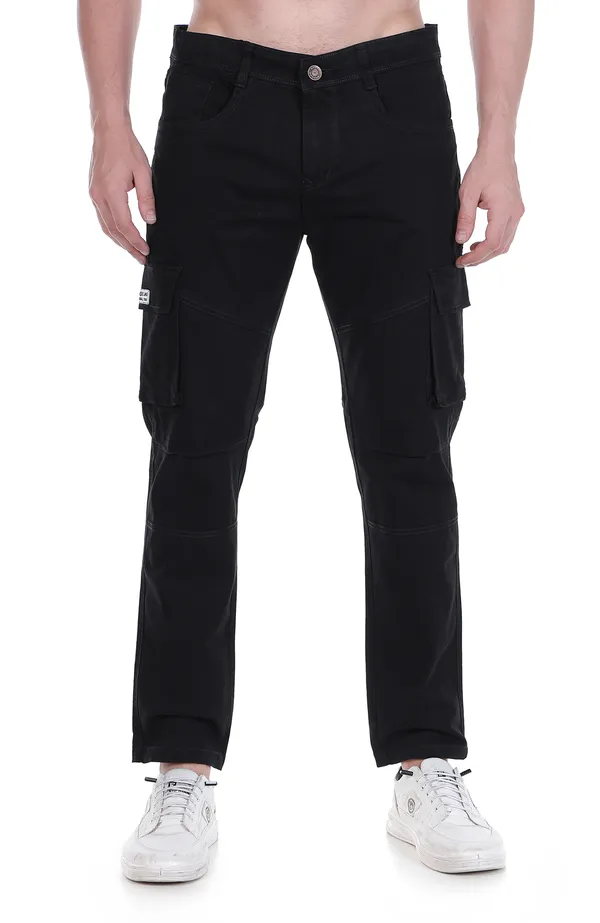 Black_Tapered_Cargo_Pants_For_Men