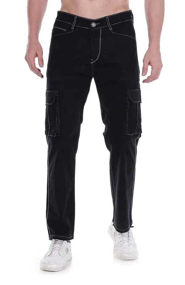 Black_Cargo_Fit_Pants_For_Men